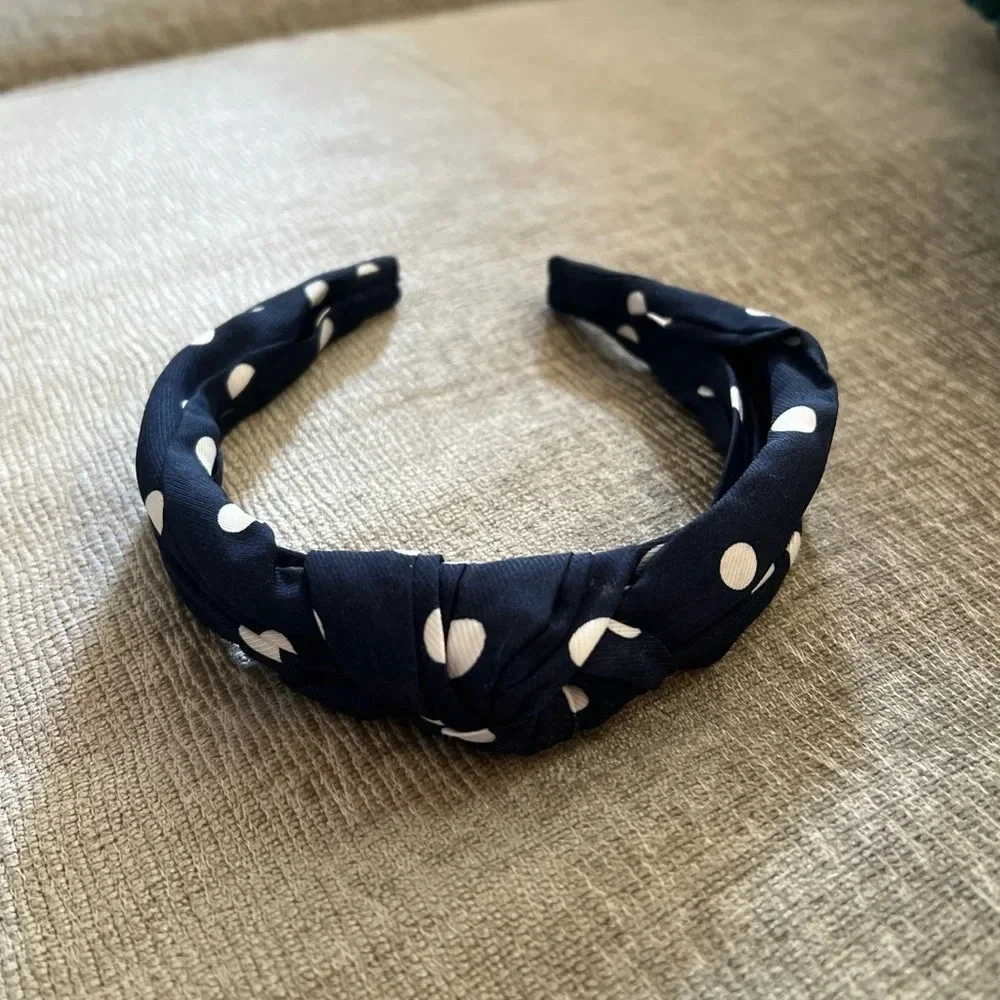 ANNA BELEN Faux Fur Headband + 2 Extra Headbands Blue Navy Light Blue
